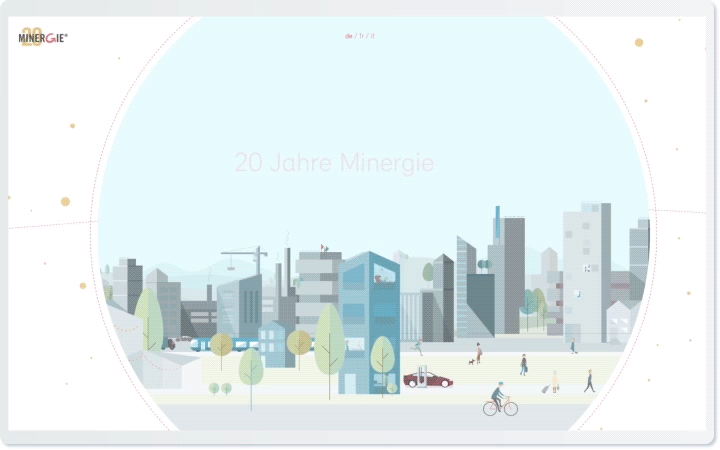 Jubiläum Website Animation