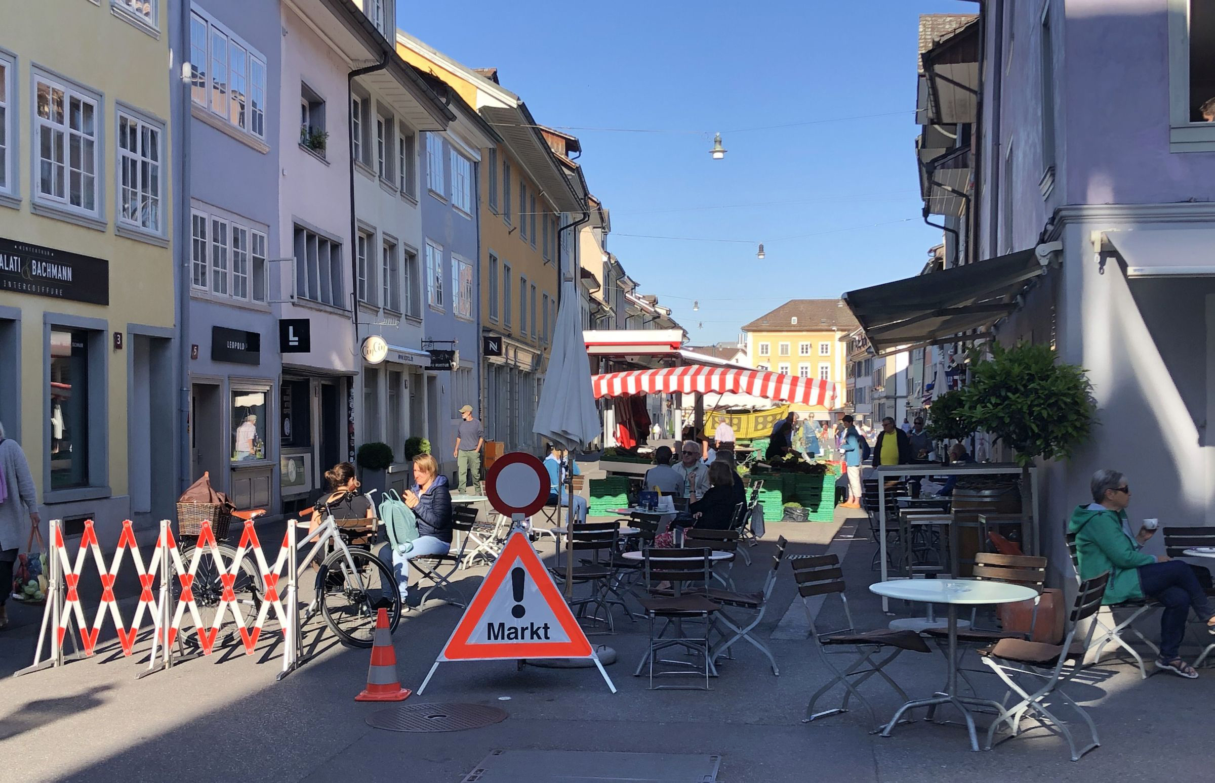 Markt in der Steinberggasse in Winterthur (Quelle: EBP, 2020)