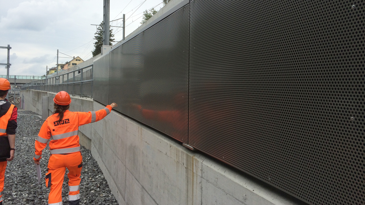 Noise control along the Zurich-Oerlikon railway line