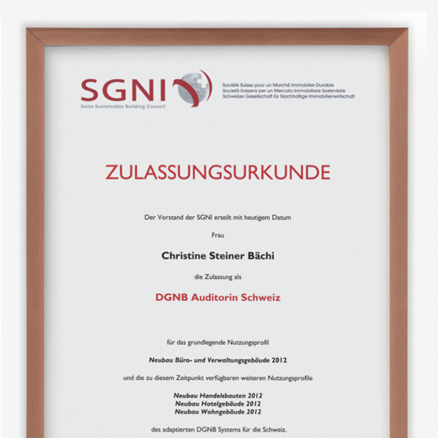 DGNB Schweiz, Beratung und Zertifizierung