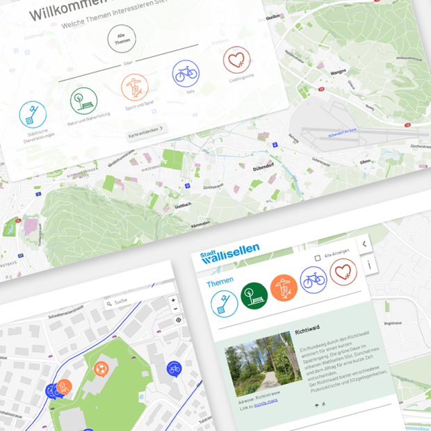 Ein interaktiver Stadtplan für Wallisellen